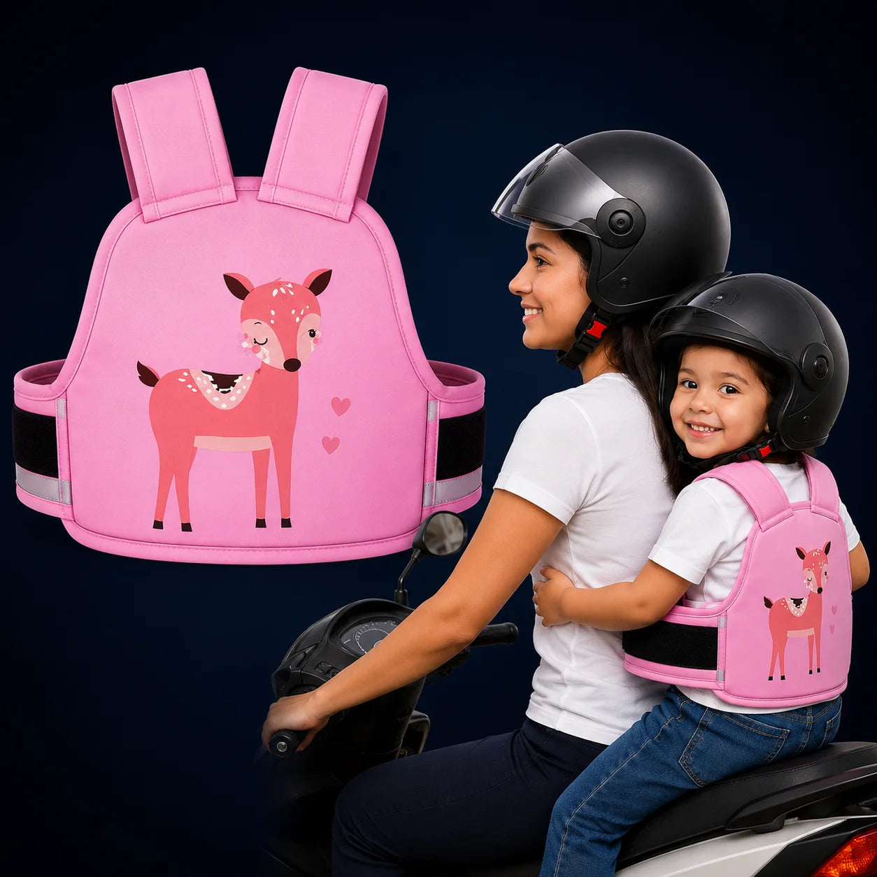 🦺CHALECO DE SEGURIDAD👧🏻INFANTIL👶🏻 PARA MOTO🏍️