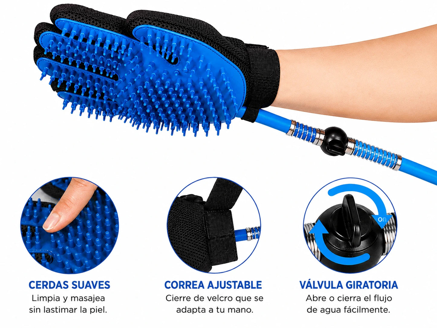🧤GUANTE 3 EN 1 🚿SPA-PET PARA 🐶MASCOTAS🐱