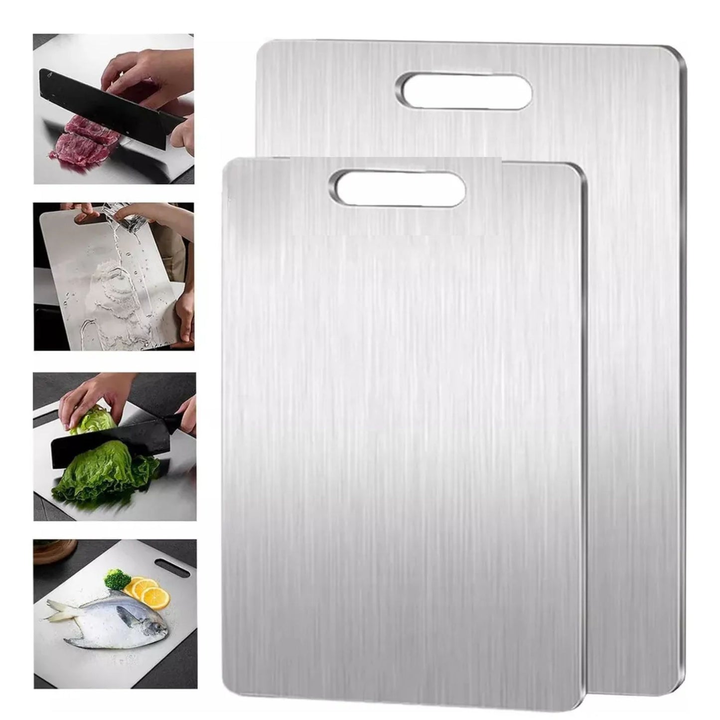 ✅TABLA DE COCINA PREMIUM🌟EN ACERO INOXIDABLE💯