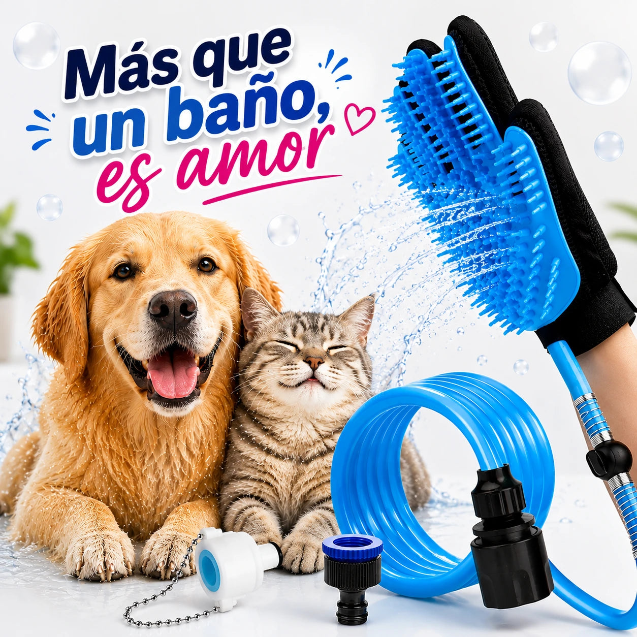 🧤GUANTE 3 EN 1 🚿SPA-PET PARA 🐶MASCOTAS🐱