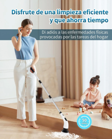🌟ESPECTACULAR CEPILLO DE LIMPIEZA🧼 RECARGABLE 9 EN 1😎