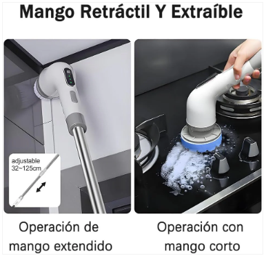 🌟ESPECTACULAR CEPILLO DE LIMPIEZA🧼 RECARGABLE 9 EN 1😎