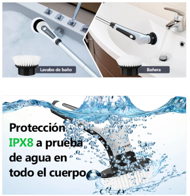 🌟ESPECTACULAR CEPILLO DE LIMPIEZA🧼 RECARGABLE 9 EN 1😎