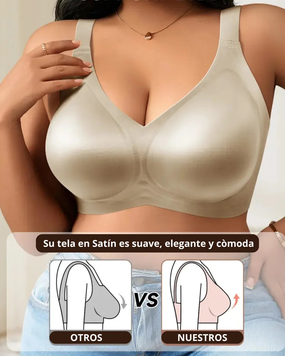 🚨40% DE DESCUENTO🚨 BRASIER DE SATIN SIN VARILLAS🌟SEXY, ELEGANTE Y CÒMODO❤️