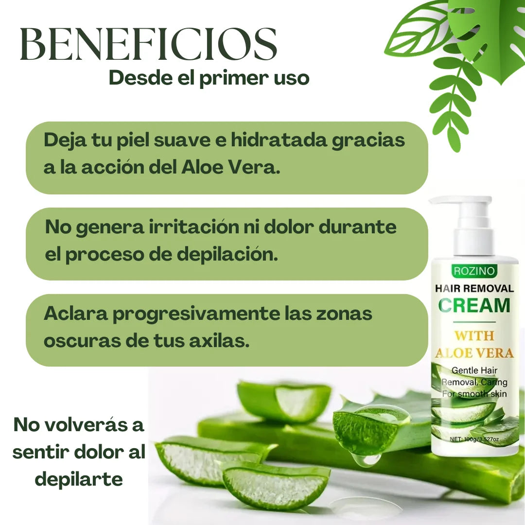 🌟CREMA DEPILATORIA ACLARANTE CON ALOE VERA🪷🌿