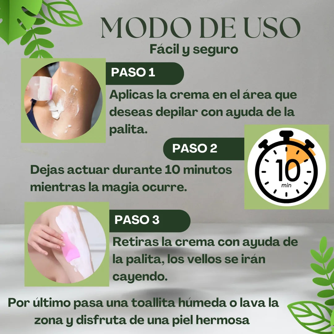 🌟CREMA DEPILATORIA ACLARANTE CON ALOE VERA🪷🌿
