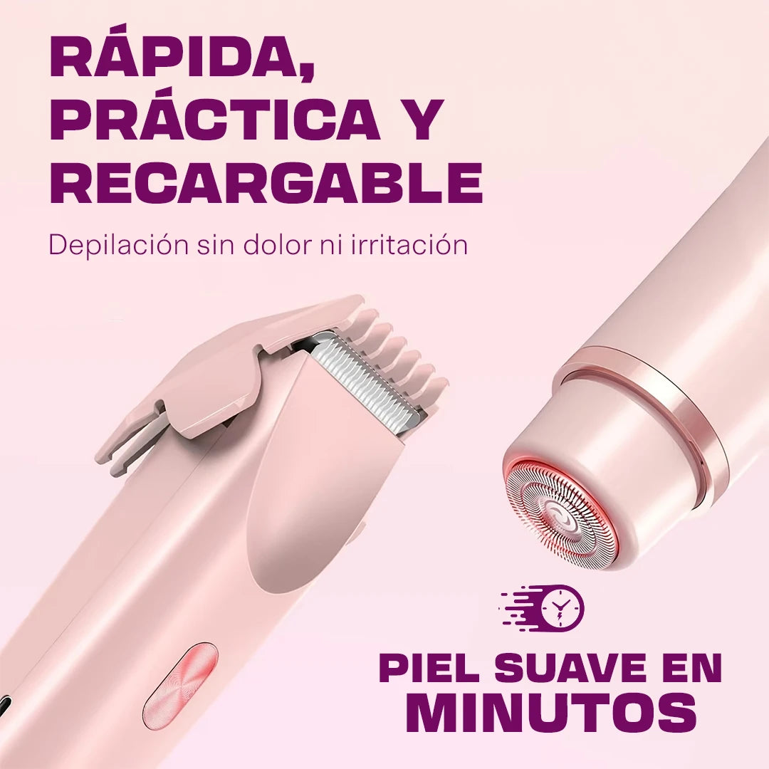 🔥50% DESCUENTO 🔥💎DEPILADORA PREMIUM 2en1 🌟RECARGABLE Y PORTÁTIL🤩