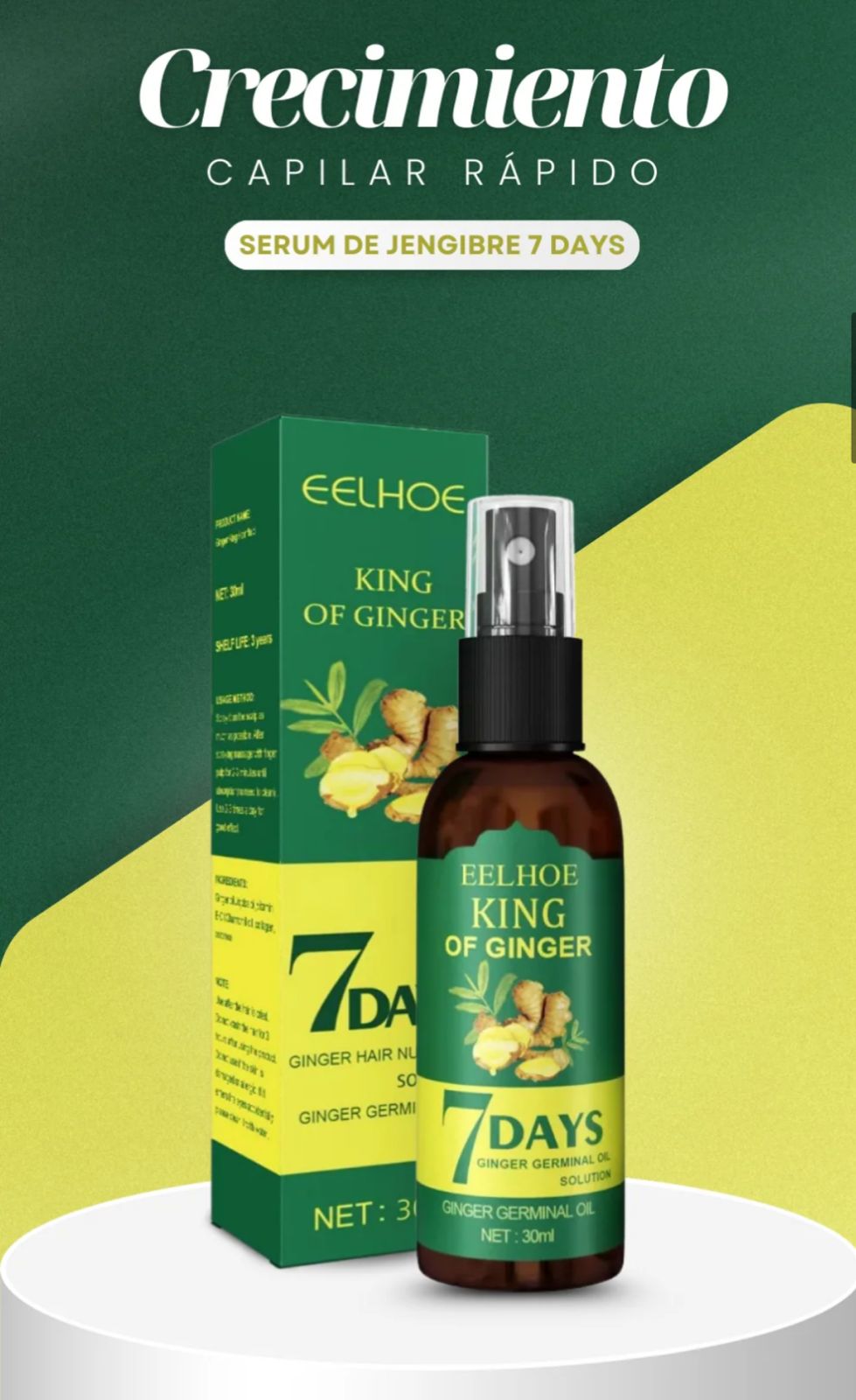 ☘️TRATAMIENTO EFECTIVO✅ PARA CAIDA DE CABELLO CON JENGIBRE🥜
